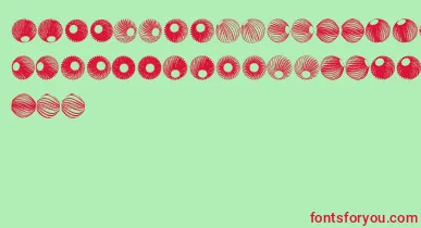 SpiralObject3D font – Red Fonts On Green Background