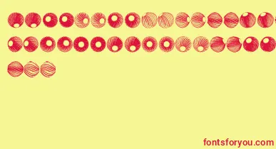 SpiralObject3D font – Red Fonts On Yellow Background