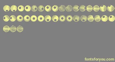 SpiralObject3D font – Yellow Fonts On Gray Background