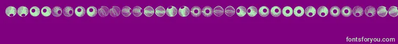 SpiralObject3D Font – Green Fonts on Purple Background