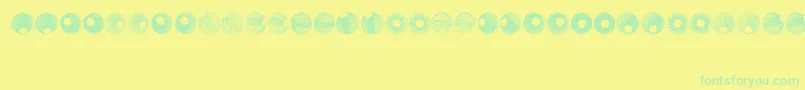 SpiralObject3D Font – Green Fonts on Yellow Background
