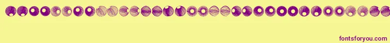 SpiralObject3D Font – Purple Fonts on Yellow Background