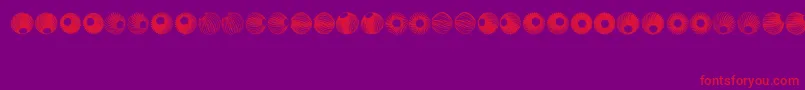 SpiralObject3D-Schriftart – Rote Schriften auf violettem Hintergrund