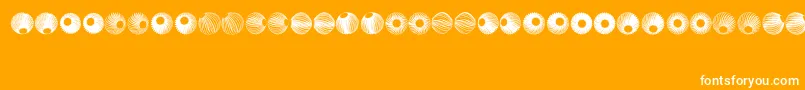 SpiralObject3D Font – White Fonts on Orange Background