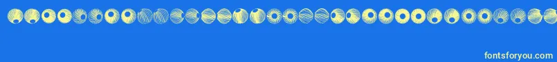 SpiralObject3D Font – Yellow Fonts on Blue Background