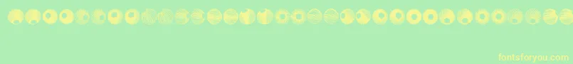 SpiralObject3D Font – Yellow Fonts on Green Background