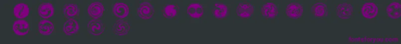 spirals  Font – Purple Fonts on Black Background