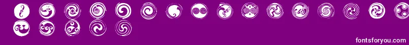 spirals  Font – White Fonts on Purple Background