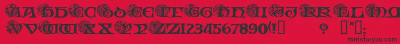 SPIRI    Font – Black Fonts on Red Background