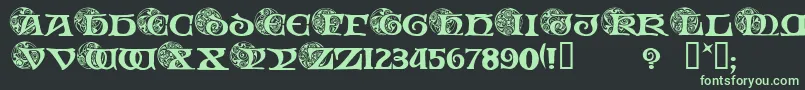 SPIRI    Font – Green Fonts on Black Background