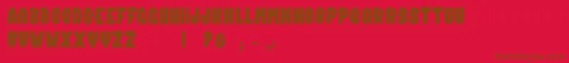 SPIRIT  GHOST Font – Brown Fonts on Red Background