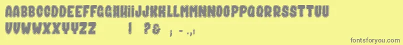 SPIRIT  GHOST Font – Gray Fonts on Yellow Background