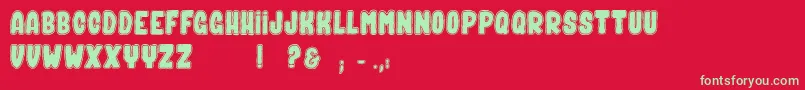 SPIRIT  GHOST Font – Green Fonts on Red Background