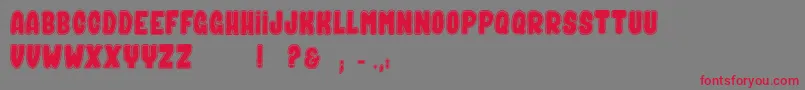 SPIRIT  GHOST Font – Red Fonts on Gray Background