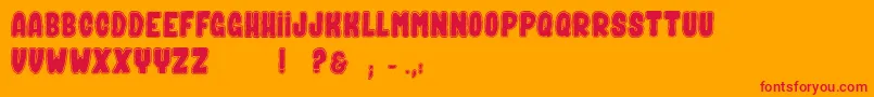 SPIRIT  GHOST Font – Red Fonts on Orange Background