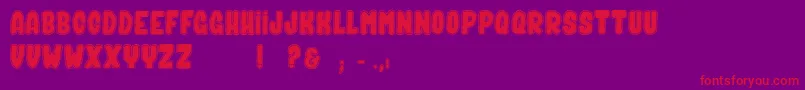 SPIRIT  GHOST Font – Red Fonts on Purple Background