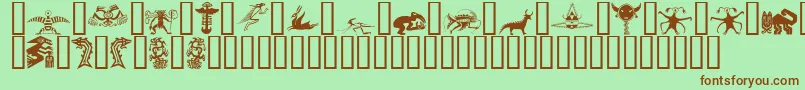 SPIRITS Font – Brown Fonts on Green Background