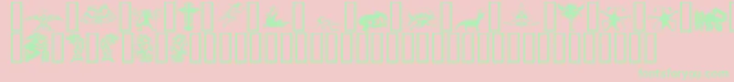 SPIRITS Font – Green Fonts on Pink Background