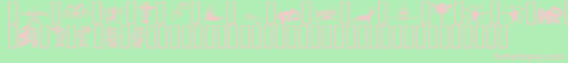 SPIRITS Font – Pink Fonts on Green Background