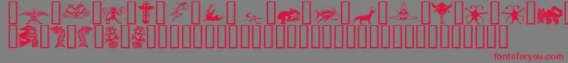 SPIRITS Font – Red Fonts on Gray Background