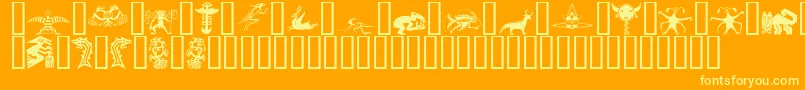 SPIRITS Font – Yellow Fonts on Orange Background