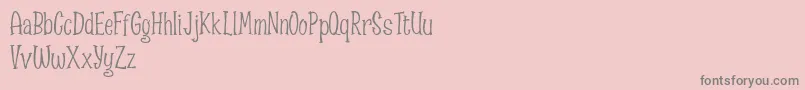 Fonte Spizzella Free font – fontes cinzas em um fundo rosa