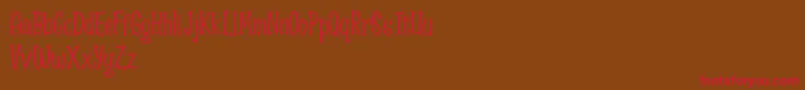 Spizzella Free font-fontti – punaiset fontit ruskealla taustalla