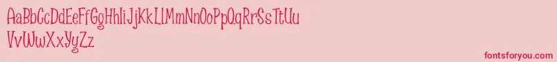 Spizzella Free font Font – Red Fonts on Pink Background