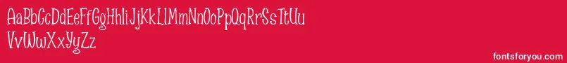 Spizzella Free font Font – White Fonts on Red Background
