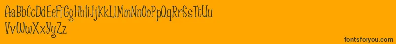 Spizzella Free font Font – Black Fonts on Orange Background
