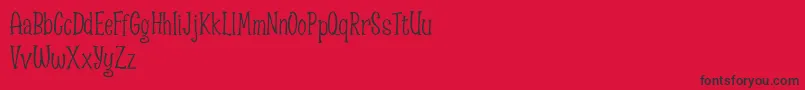 Spizzella Free font Font – Black Fonts on Red Background