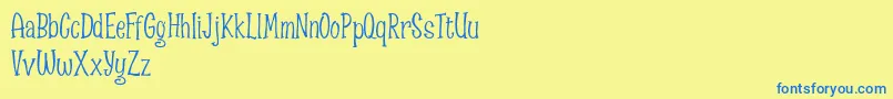 Weitere Informationen zur Spizzella Free font-Schriftart Spizzella Free font-Schriftart – Blaue Schriften auf gelbem Hintergrund