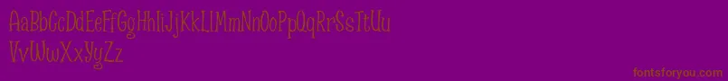 Spizzella Free font Font – Brown Fonts on Purple Background