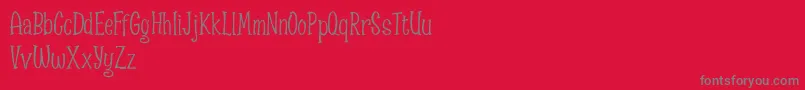 Spizzella Free font Font – Gray Fonts on Red Background