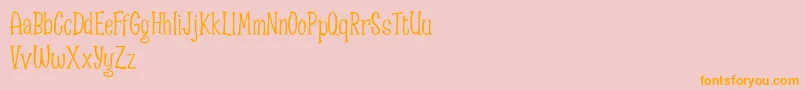 Fonte Spizzella Free font – fontes laranjas em um fundo rosa
