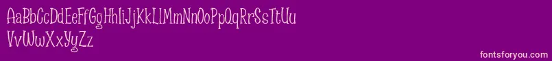Spizzella Free font-fontti – vaaleanpunaiset fontit violetilla taustalla