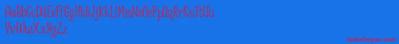 Шрифт Spizzella Free font – красные шрифты на синем фоне