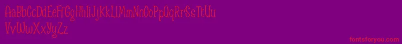 Spizzella Free font-fontti – punaiset fontit violetilla taustalla