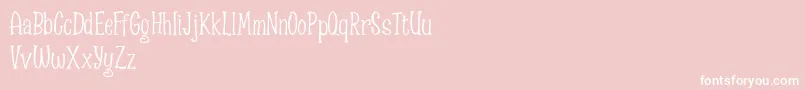 Spizzella Free font-Schriftart – Weiße Schriften auf rosa Hintergrund