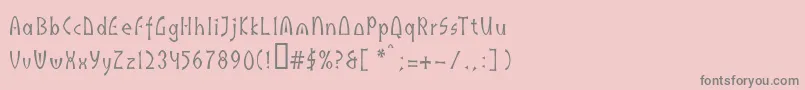 フォントIndus – ピンクの背景に灰色の文字