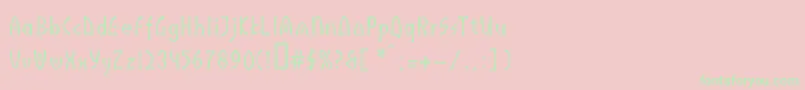 Indus-Schriftart – Grüne Schriften auf rosa Hintergrund
