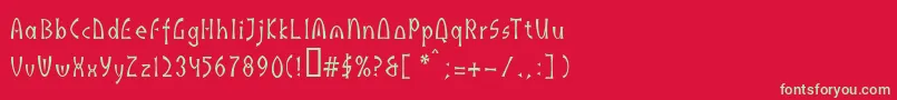 Indus Font – Green Fonts on Red Background