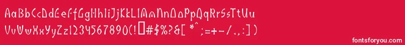 Indus Font – White Fonts on Red Background