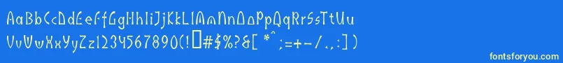 Indus Font – Yellow Fonts on Blue Background