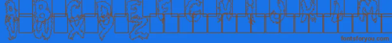 fuente Splash – Fuentes Marrones Sobre Fondo Azul