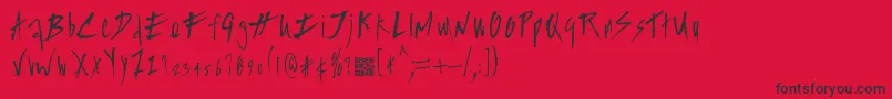 Splasher Font – Black Fonts on Red Background