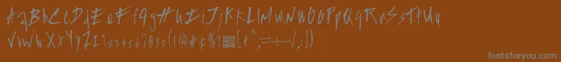 Шрифт Splasher – серые шрифты на коричневом фоне