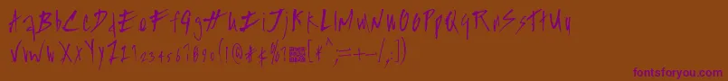 Splasher Font – Purple Fonts on Brown Background