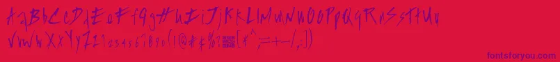 Splasher Font – Purple Fonts on Red Background