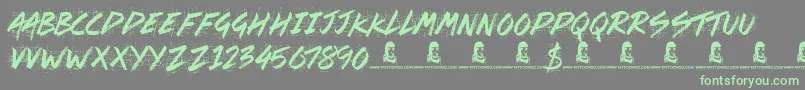 Splat Attack Font – Green Fonts on Gray Background